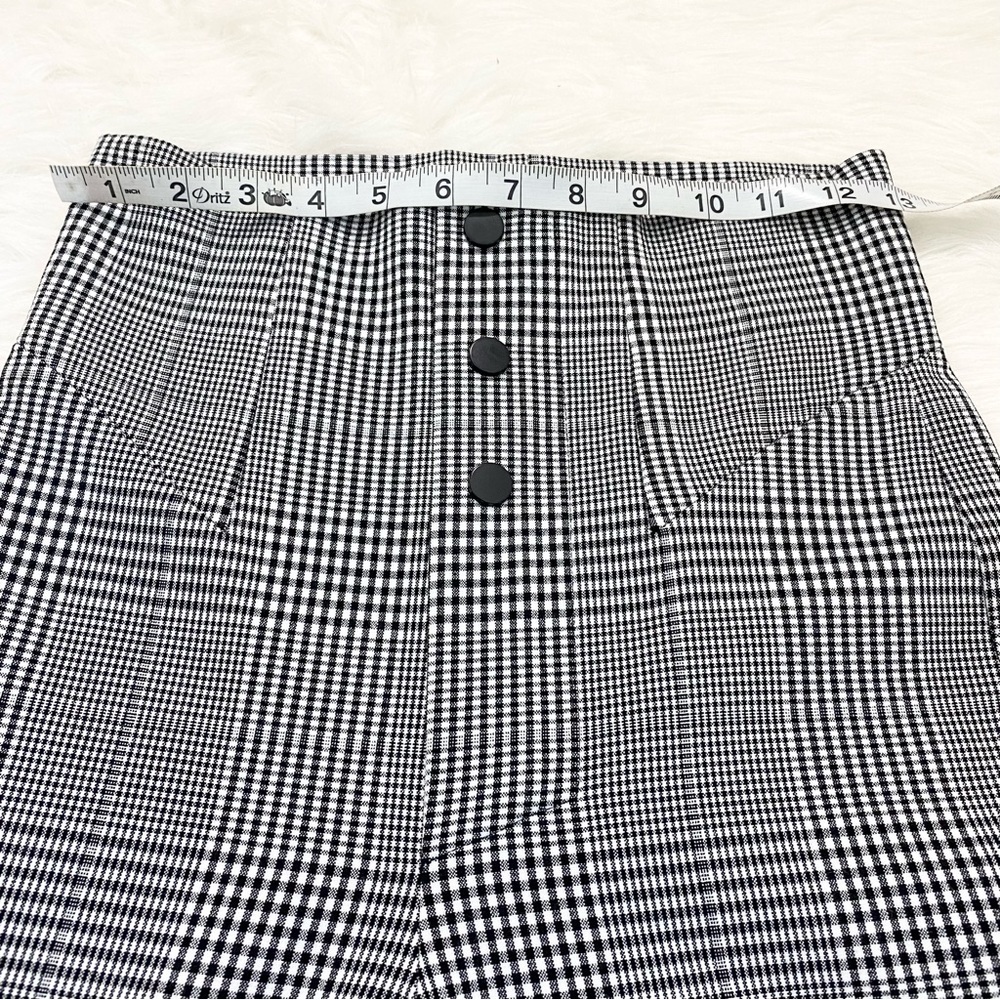 Zara Plaid Houndstooth Slit Pants - Picture 4 of 7